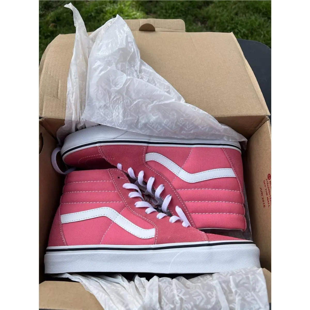 Old Skool Pink Suede Lace Up Hi Top Shoes SK8-HI Men’s 8 by Vans