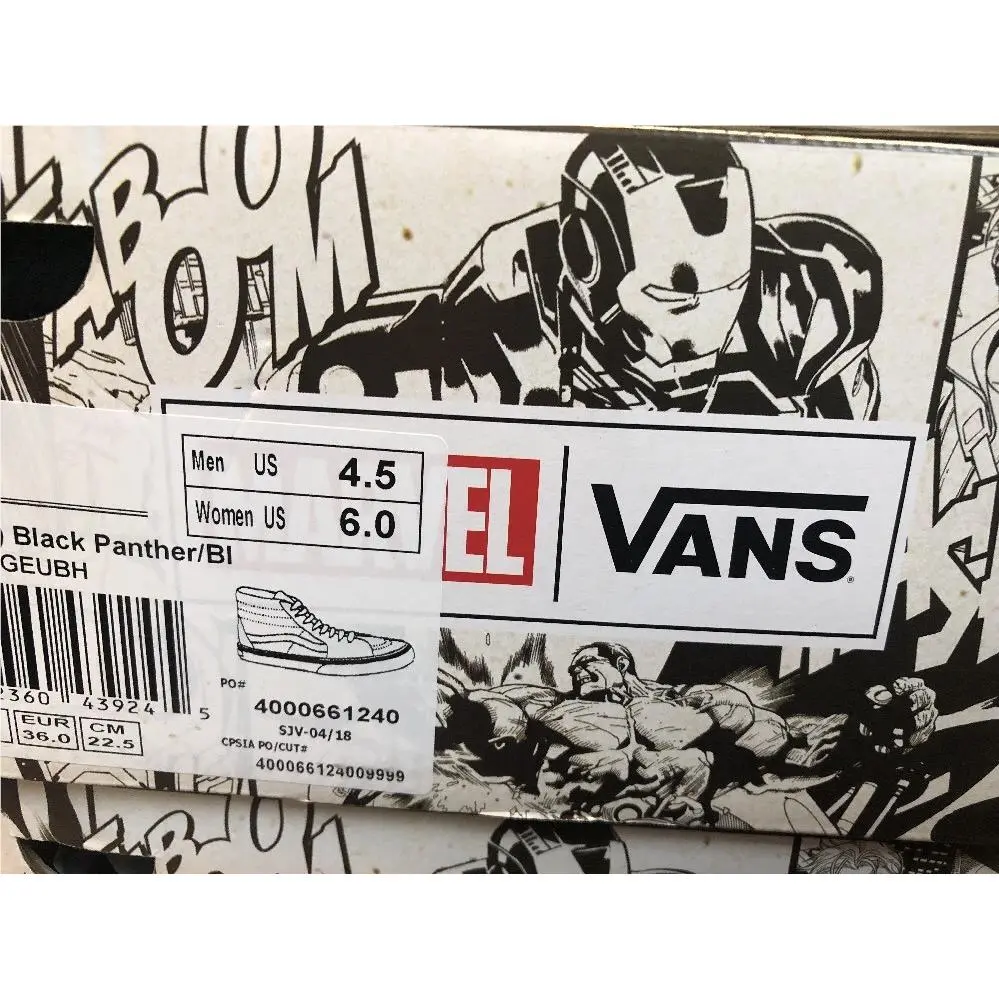 Vans shoes - Marvel Black Panther - Marvel Black Panther - Black (UPC: 192360440425) 5