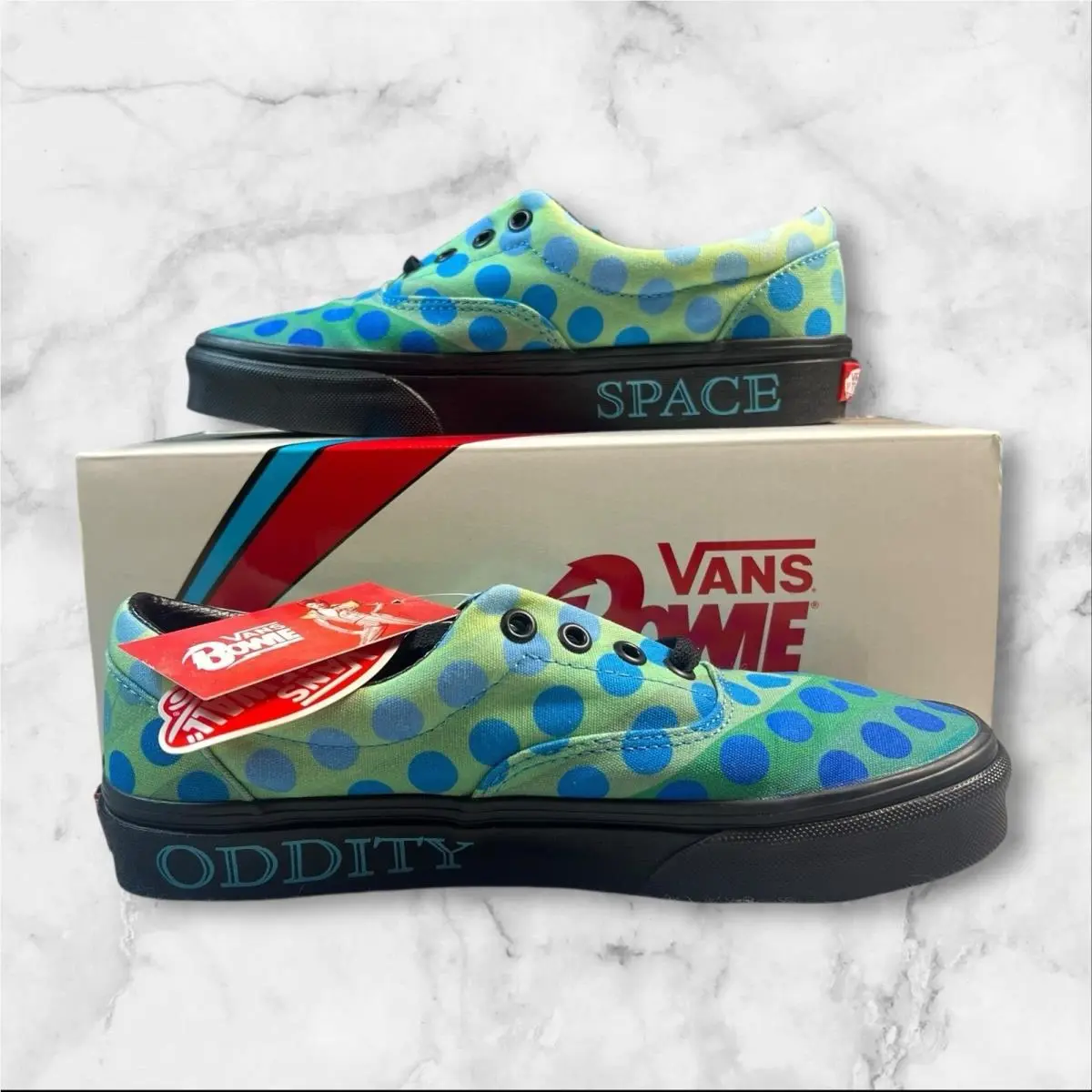Era x David Bowie Space Oddity Polka Dot Skate Shoes Women 7.5 Mens 6 by Vans