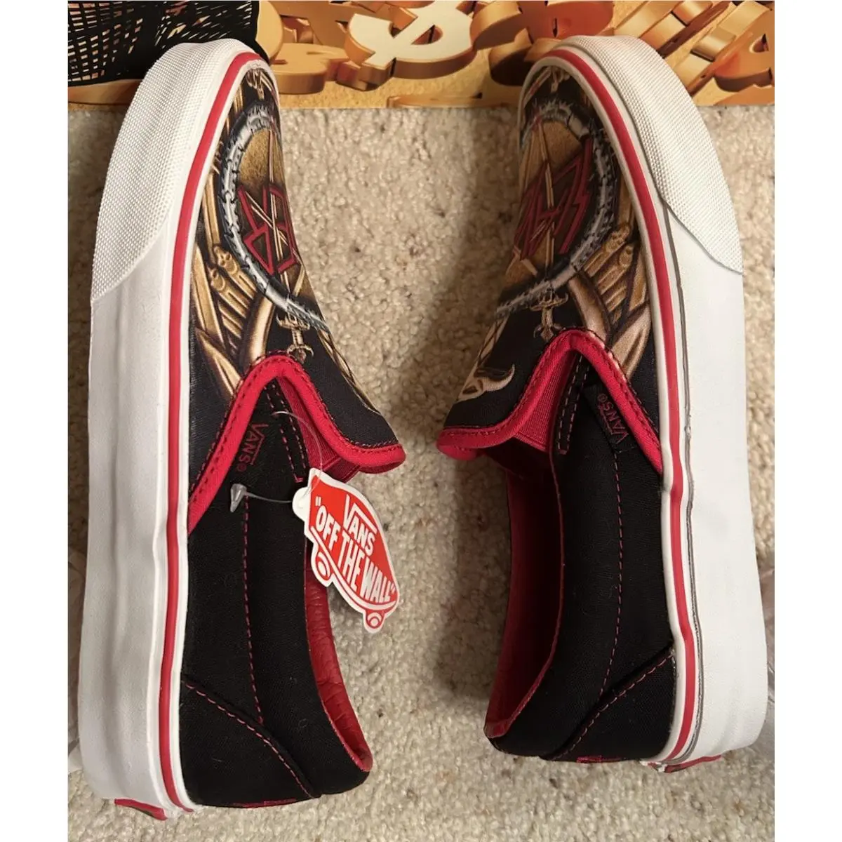 Vans shoes - Classic Slip-On - Classic - Classic Slip-On - Black/Red/Gold (UPC: 0715752145274) 5