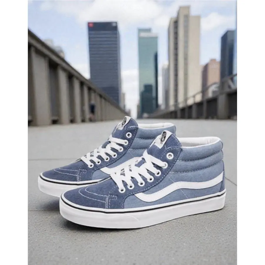SK8 Mid Shoes Blue Denim Tone Mens Size 11 by Vans
