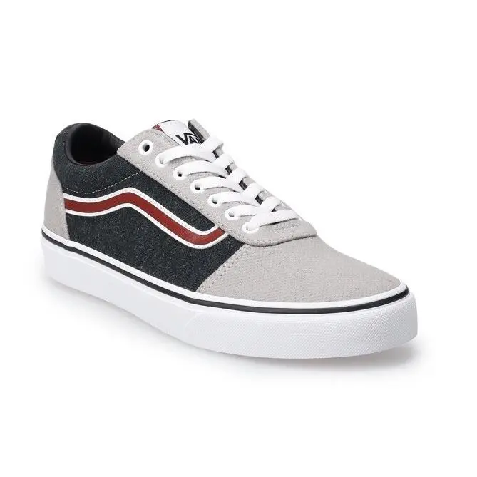 Vans Ward Jersey Block Drizzle Grey/multi Textile Skate Shoes Men’s 9 - Drizzle Grey/Multi
