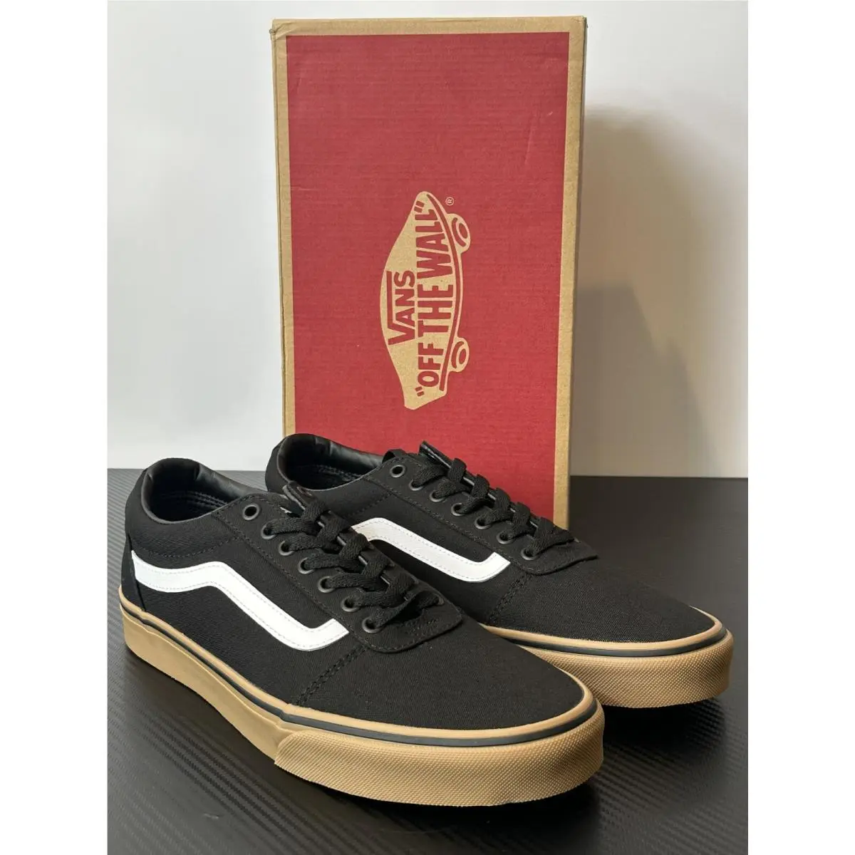 Ward Men`s Size 11 Canvas Black Gum Sneakers Style VN0A36EM7HI1 by Vans