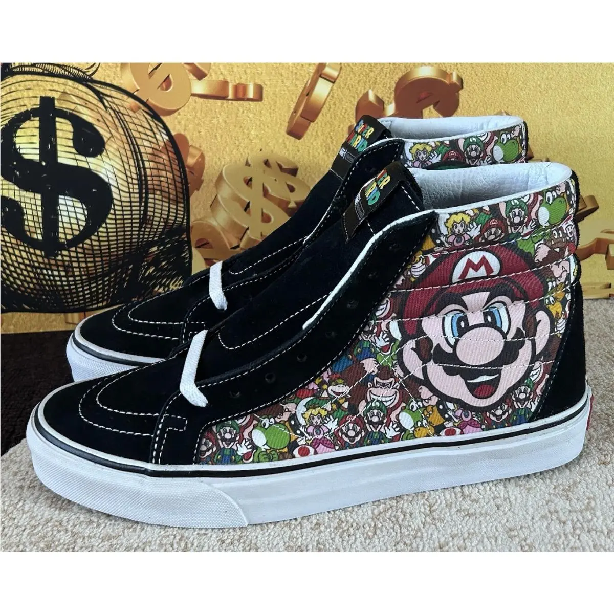X Nintendo Mario and Luigi SK8-Hi Reissue Disney Marvel Sponge Bob US 8.5 by Vans