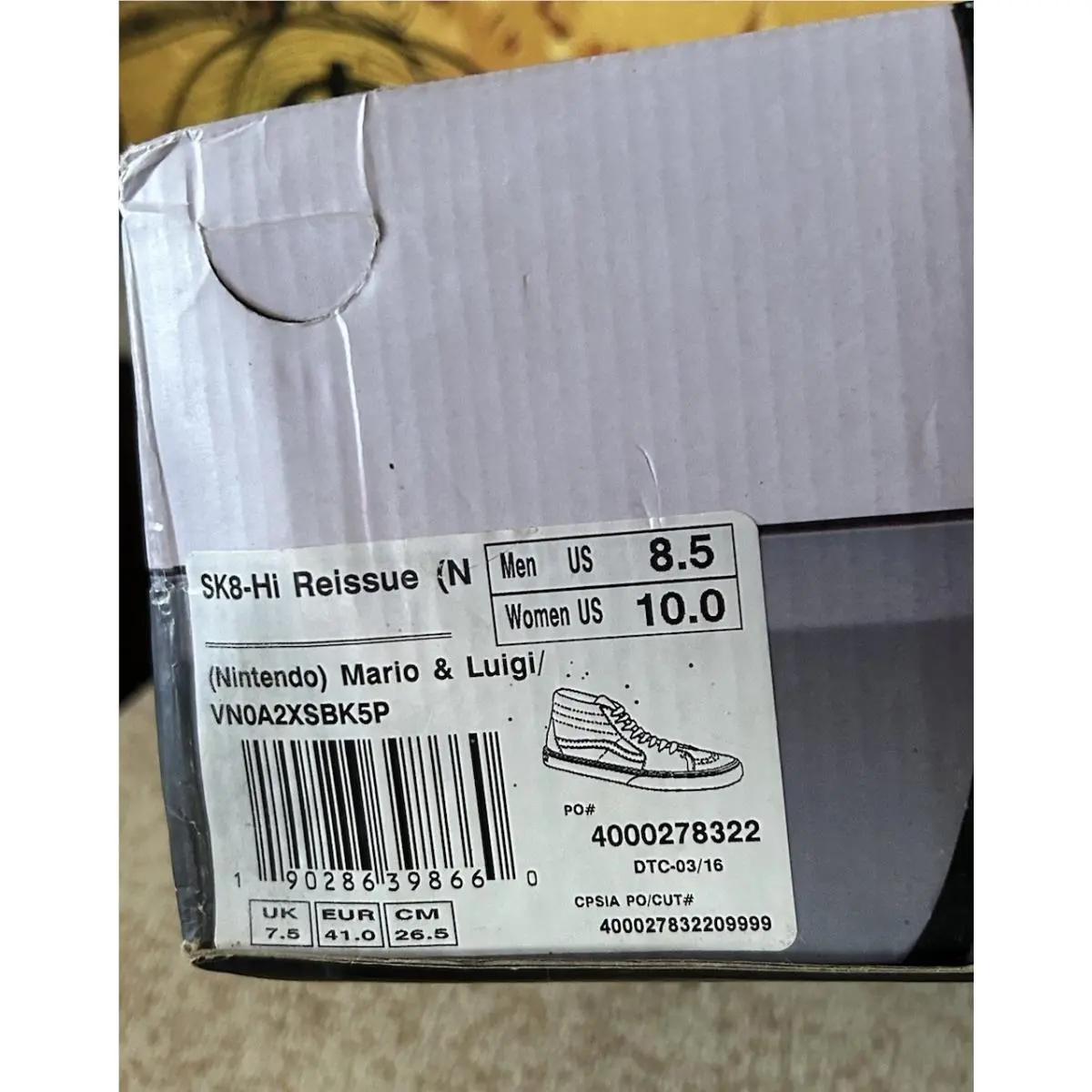 Vans shoes - VANS SK8-Hi Reissue - Reissue - VN0A2XSBK5P - Multicolor (UPC: 0190286398660) 9
