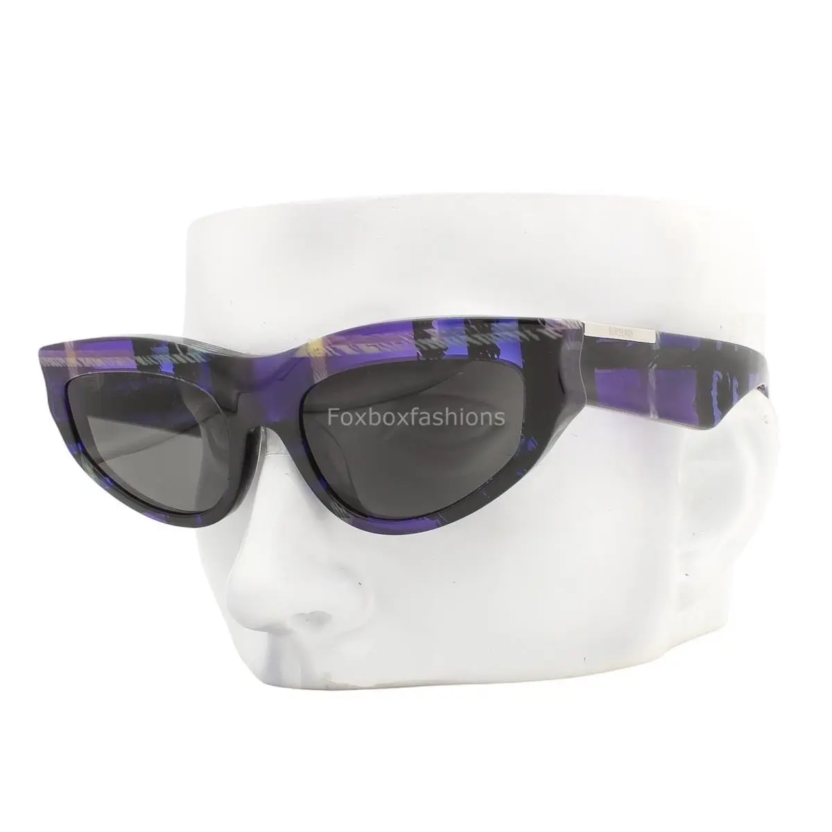 Burberry Prorsum Sunglasses BE 4425U 4113/87 Violet Check Plaid with Case