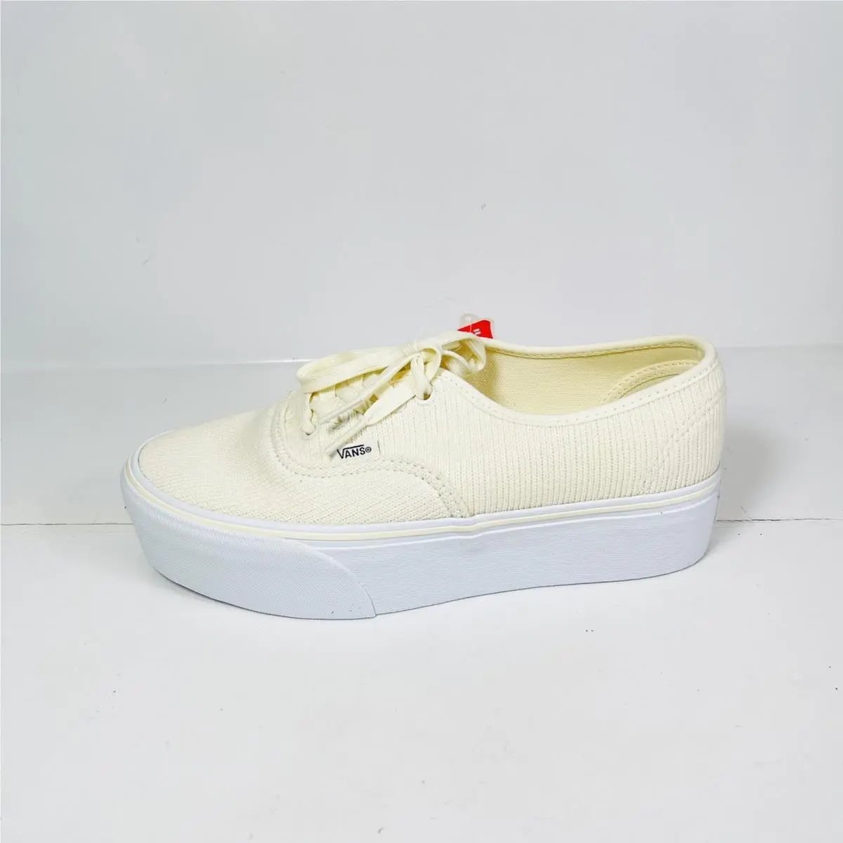 Authentic Stack Shoes Women’s 9 White Stacked Platform Sneakers Antique by Vans