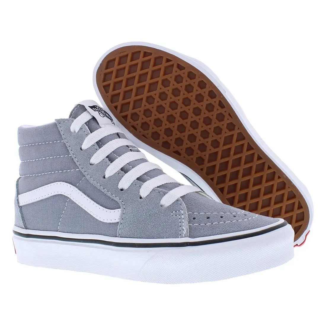 Vans Sk8 Hi Suede PS Boys Shoes Size 1 Color: Color Theory Tradewinds - Color Theory Tradewinds, Main: Grey