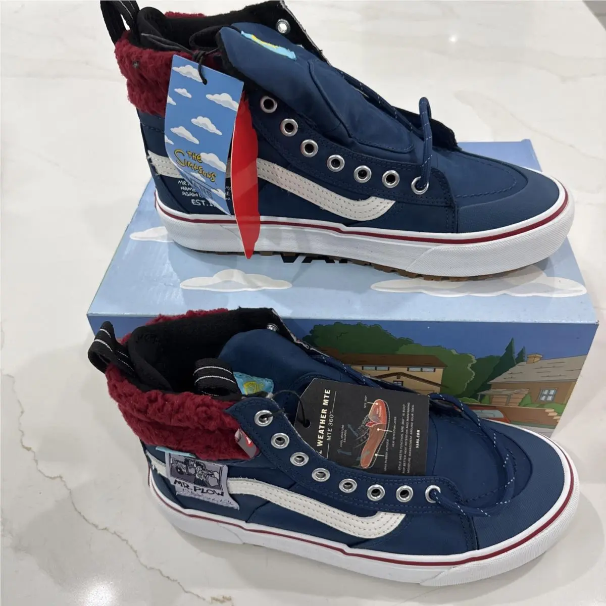 x The Simpsons SK 8 Mte 2.0 DX Mr. Plow Men SZ 7.5 Womens 9 by Vans