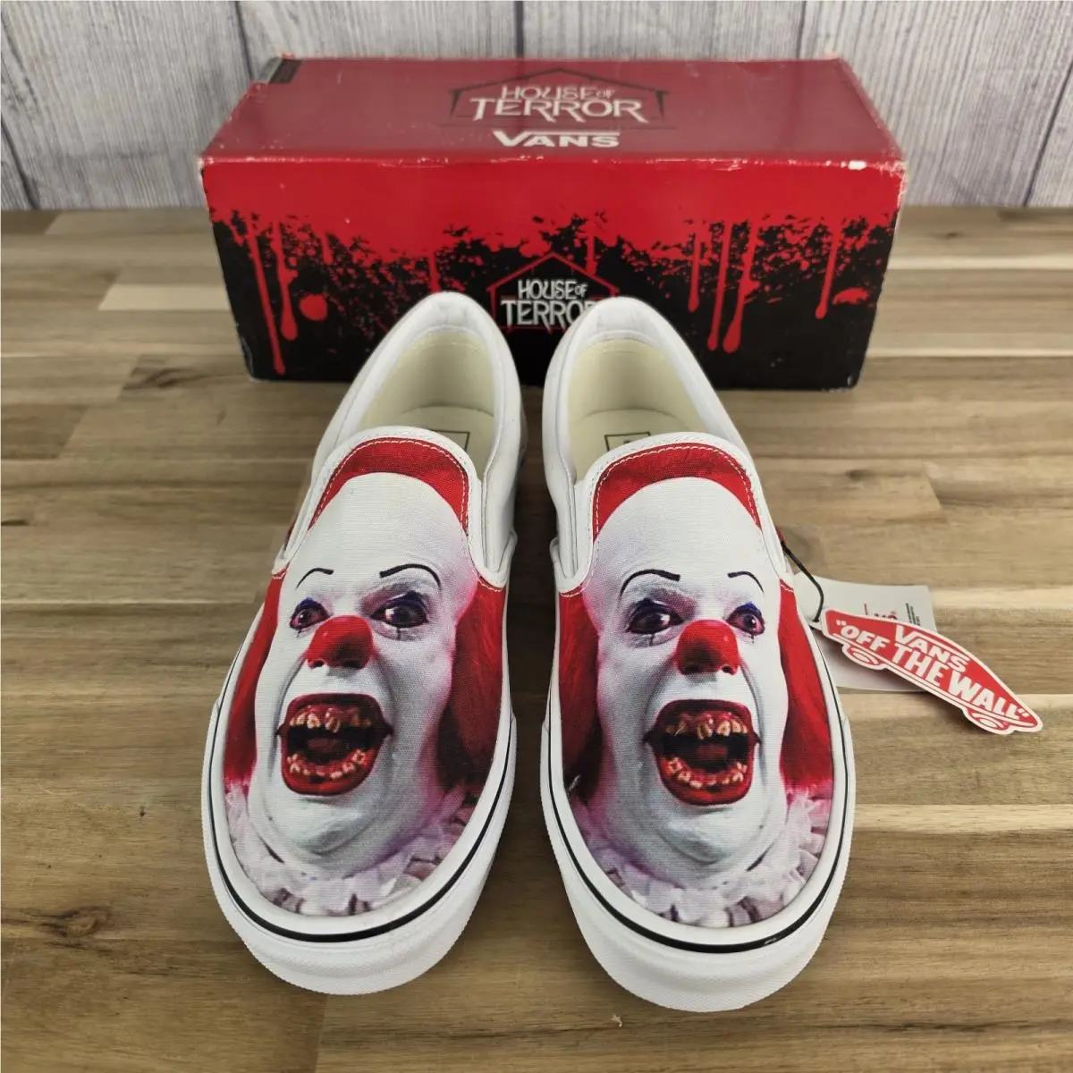 Classic Slip-on X House Of Terror It Pennywise Size Men`s 8 Women`s 9.5 by Vans