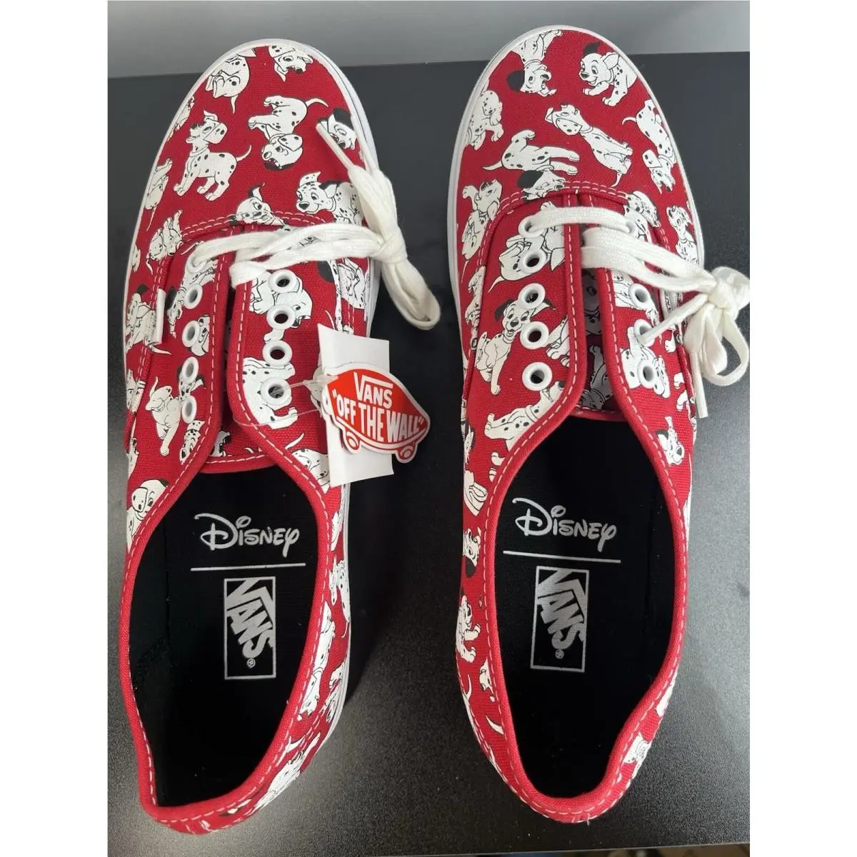 Disney  101 Dalmations Red White Sneakers Mens 12 Womens 13.5 by Vans