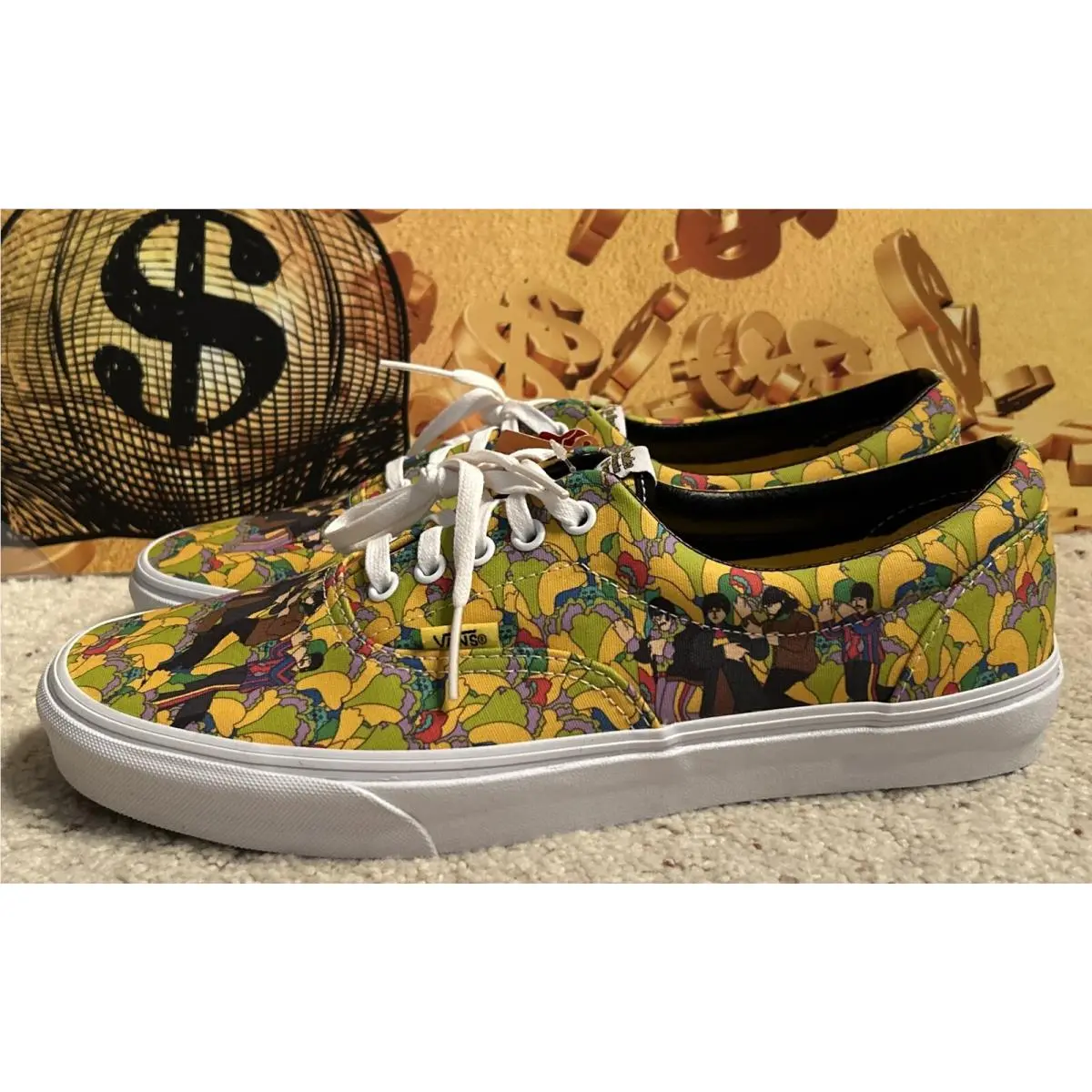 X Beatles Era Yellow Submarine  Rare Bowie Led Zeppelin US 10.5 by Vans