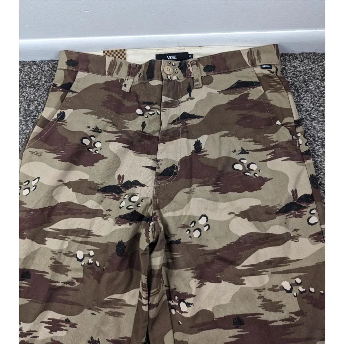 Vans Pants Desert Camo Cactus Chino Straight Leg Mens 33x32