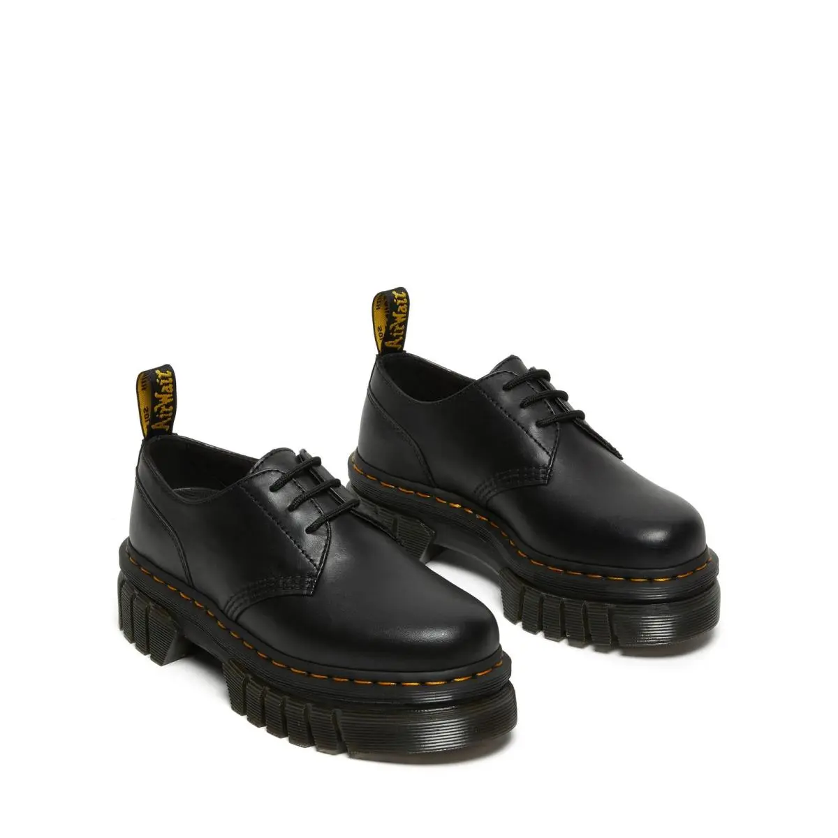 Women`s Audrick 3-Eye Platform Shoe Black Nappa Lux 7 by Dr. Martens