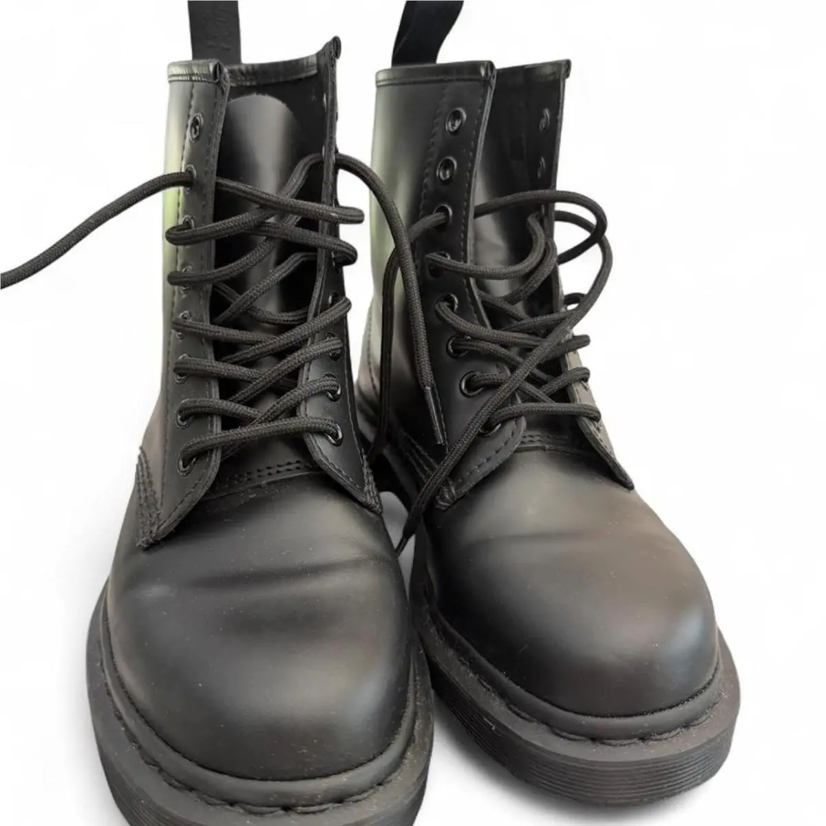 1460 Mono Black Leather Boots by Dr. Martens