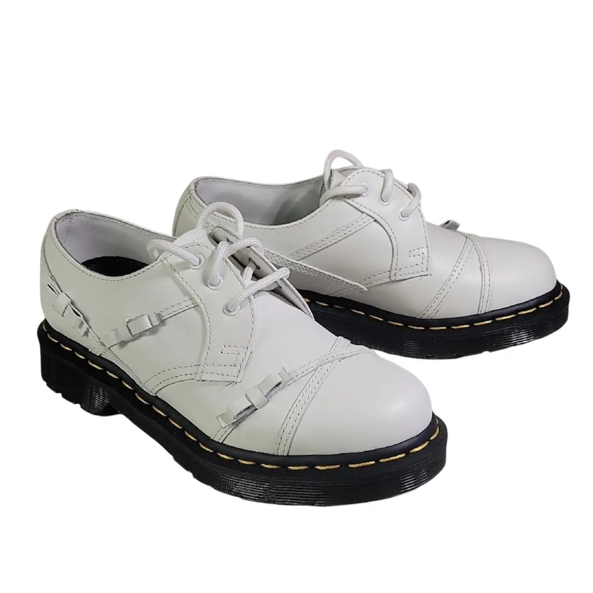 1461 Bow Lace Up Oxford White Leather Shoes Womens Size 5 by Dr. Martens
