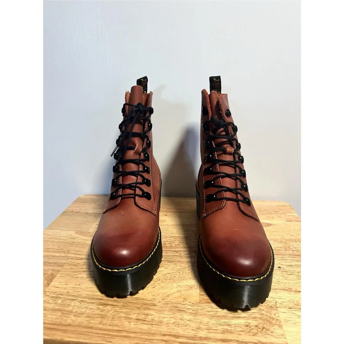 Dr. Martens shoes - Dr. Martens Women`s Leona Platform - Red 0
