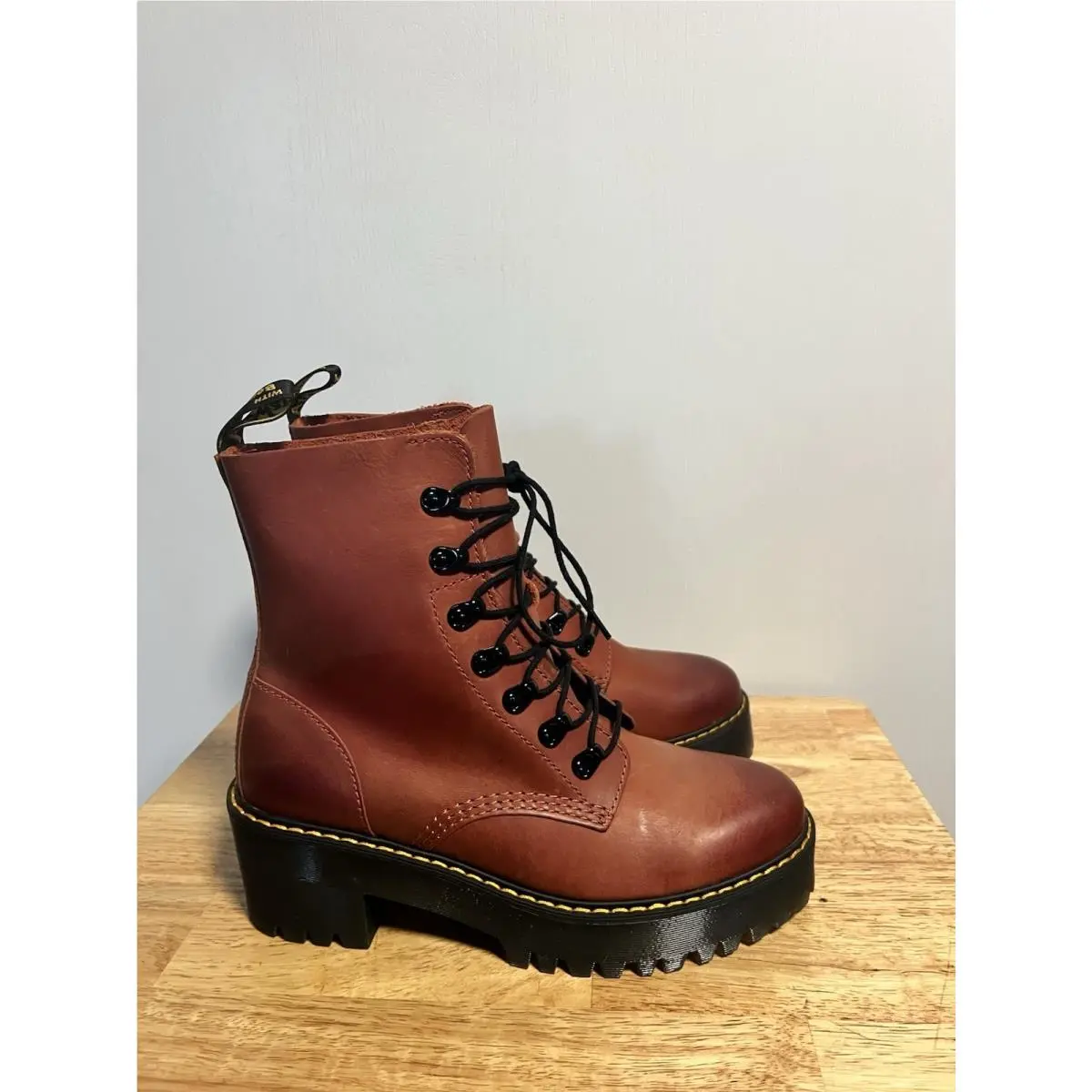 Dr. Martens shoes - Dr. Martens Women`s Leona Platform - Red 1