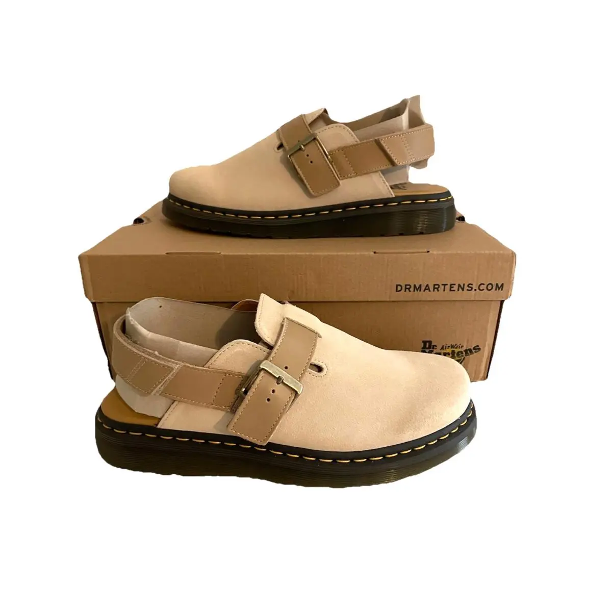Dr. Martens Jorge II Slingbacks Mule Sandal Shoes Suede Tan Mens 12 EU 46