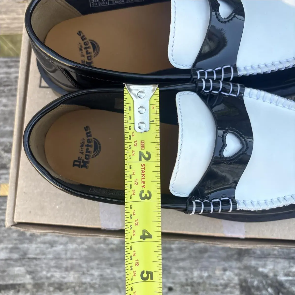 Dr. Martens shoes - Penny - Penny - Black + White Patent leather 12