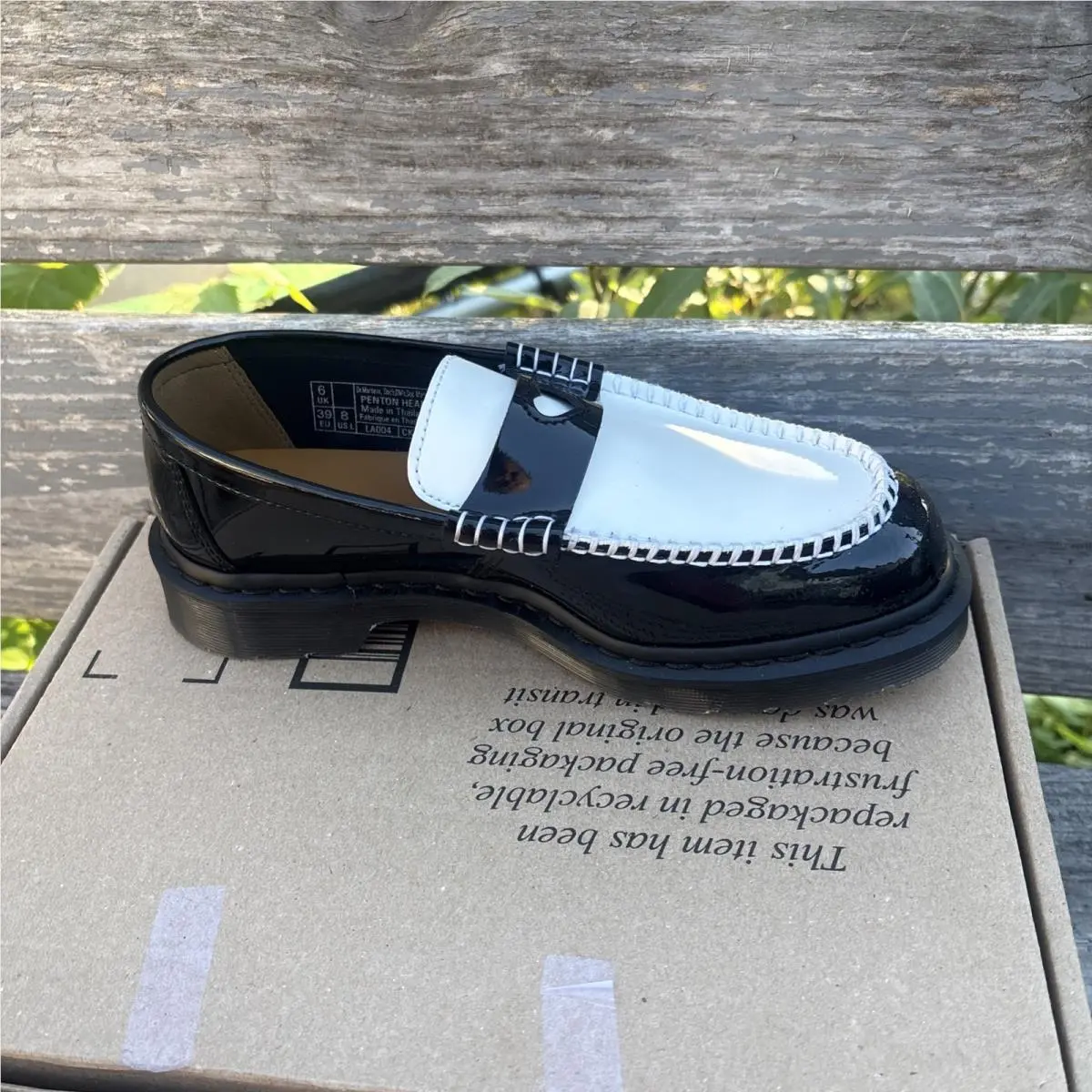Dr. Martens shoes - Penny - Penny - Black + White Patent leather 8