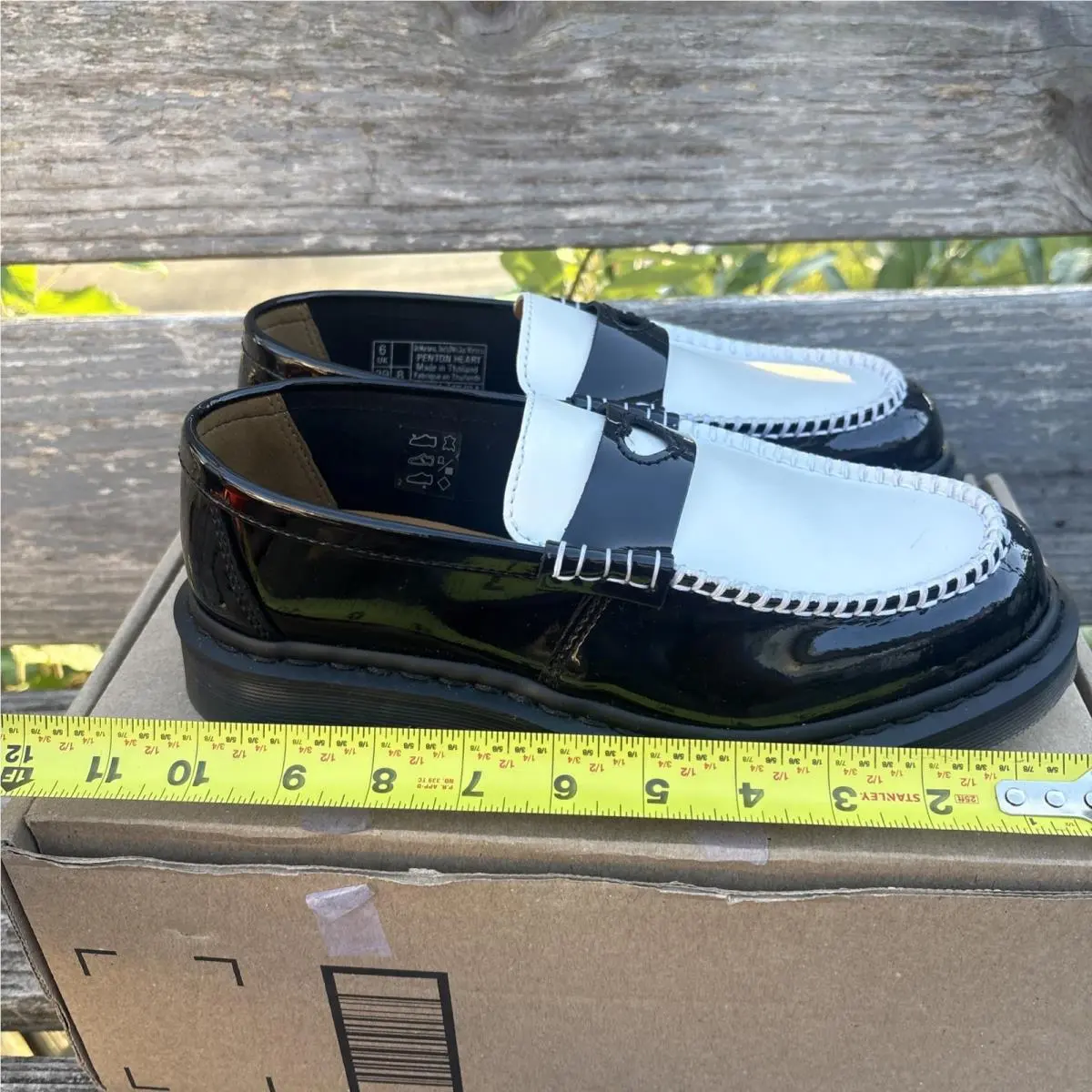 Dr. Martens shoes - Penny - Penny - Black + White Patent leather 11