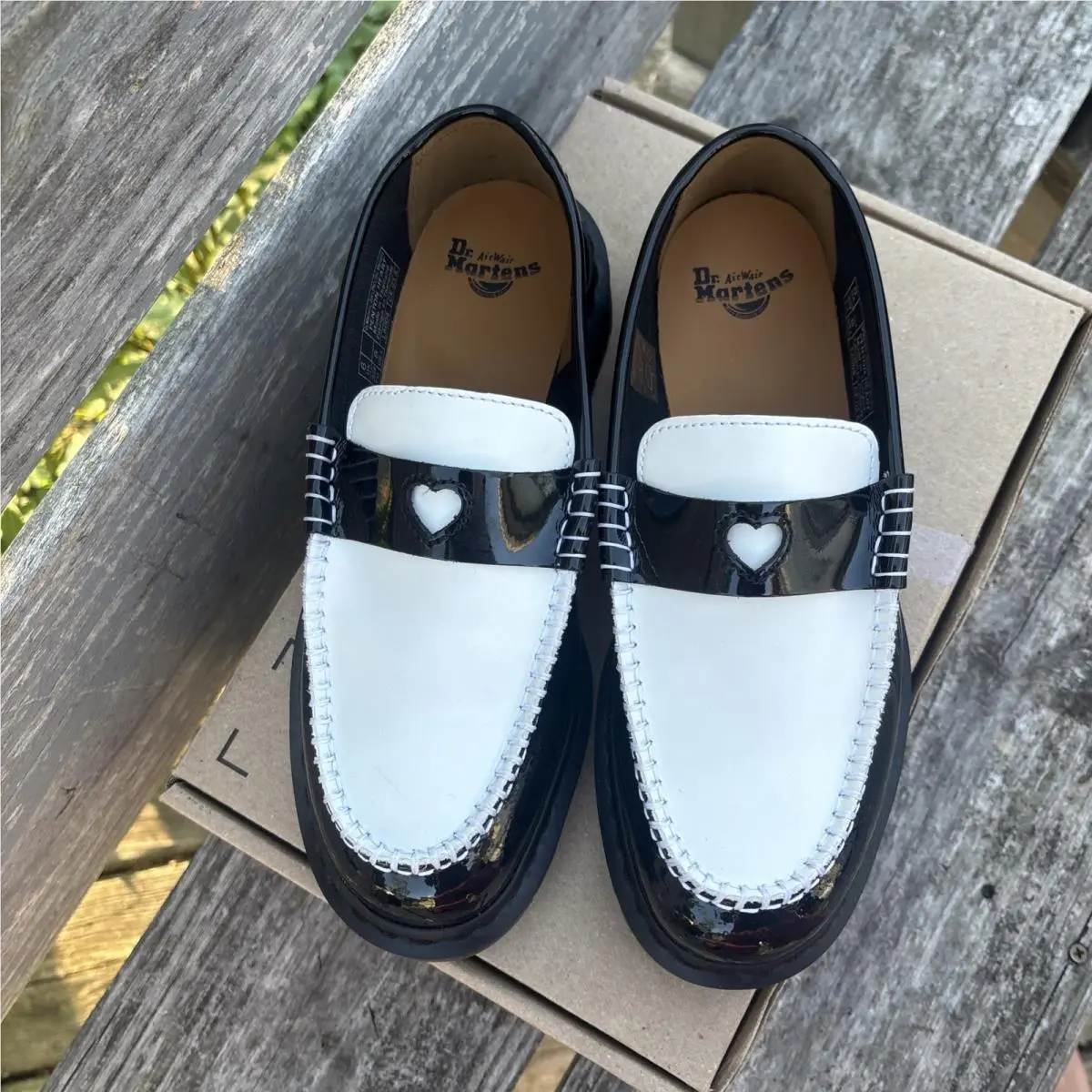 Dr. Martens shoes - Penny - Penny - Black + White Patent leather 0