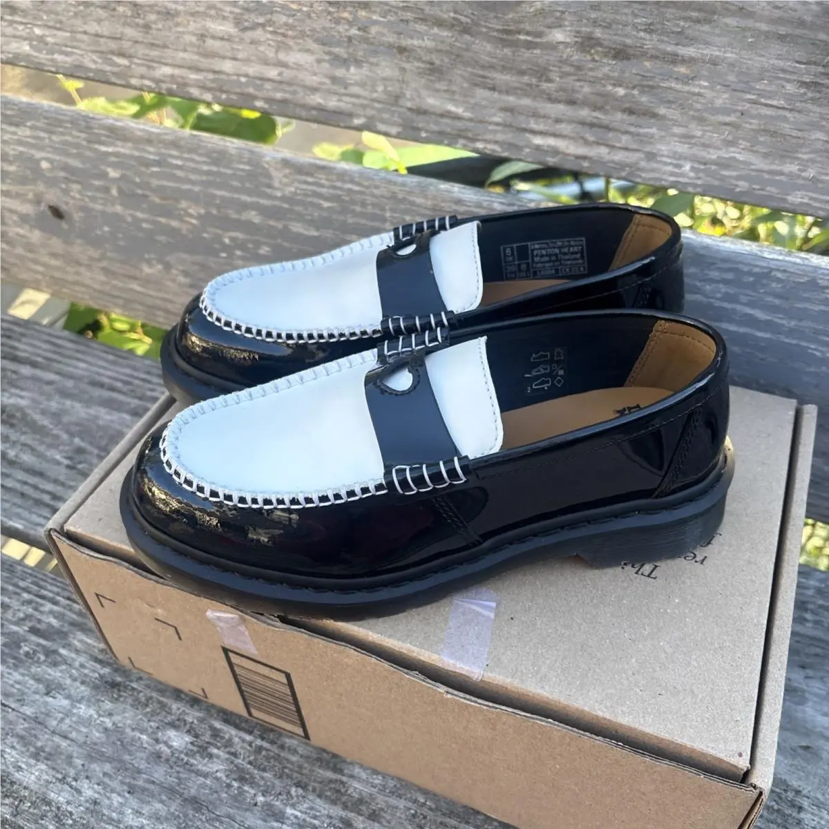 Dr. Martens shoes - Penny - Penny - Black + White Patent leather 6