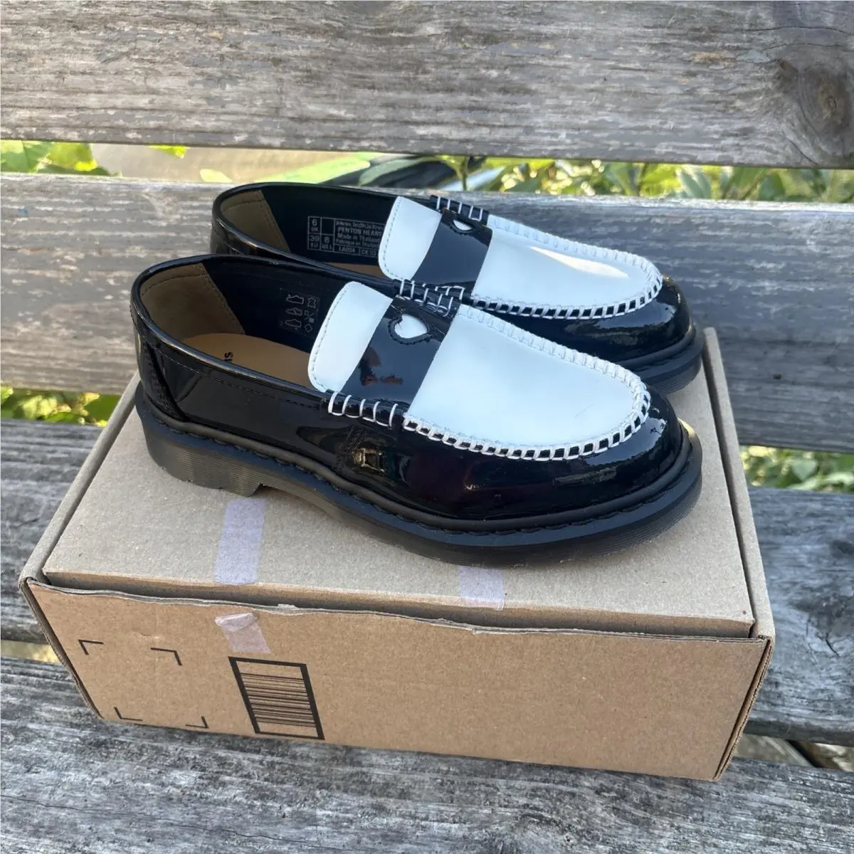 Dr. Martens shoes - Penny - Penny - Black + White Patent leather 7