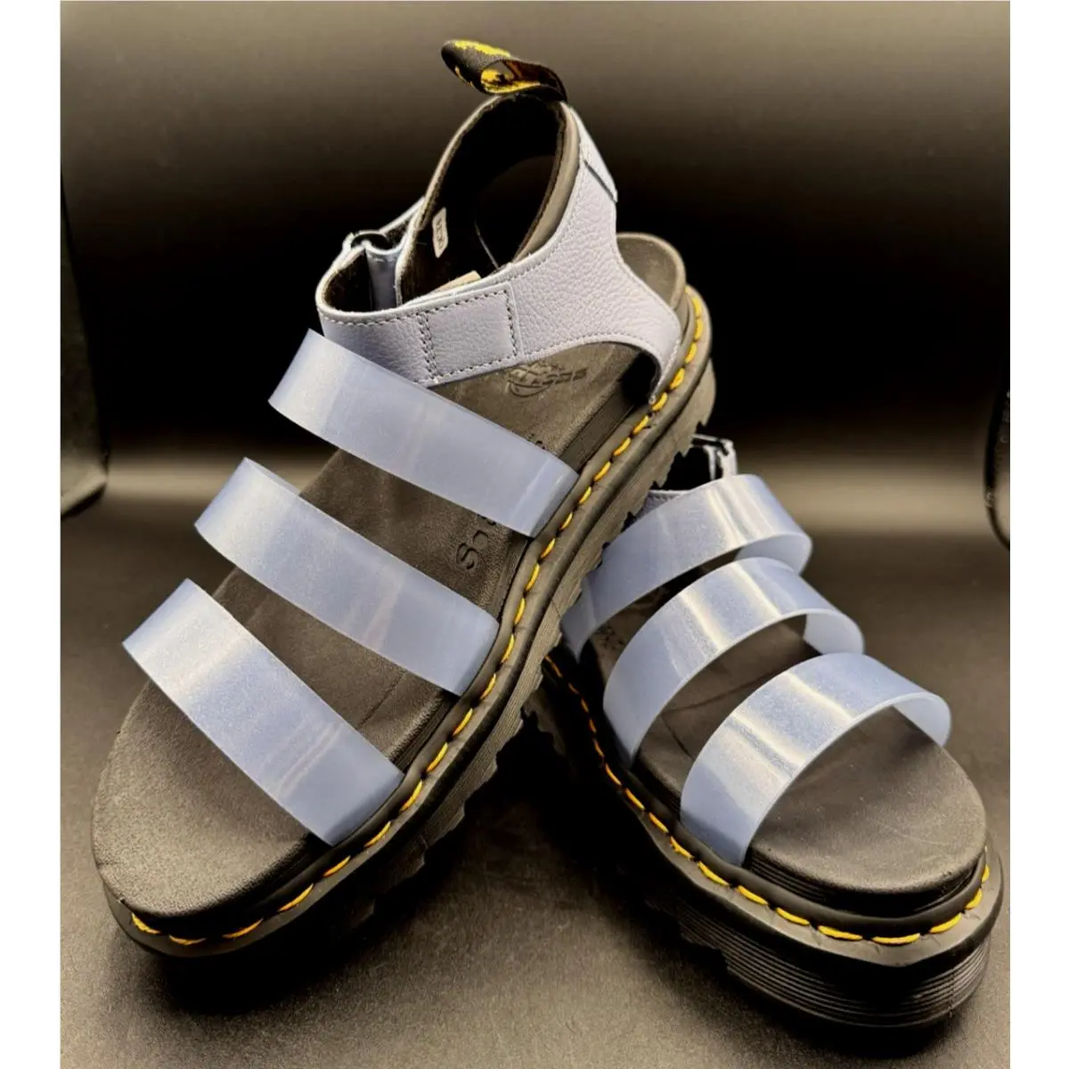 Dr Martens Womens Size 10 Blaire Jelly Zen Blue Platform Sandals Shoes