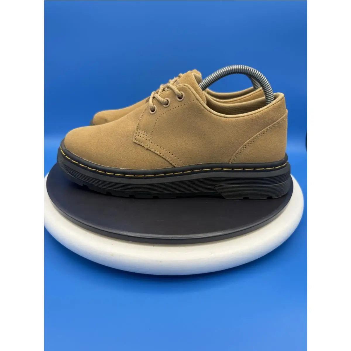 Dr Martens Crewson Lo Womens Size 8 Tan Brown Suede Oxford Casual Dress Shoes by Dr. Martens