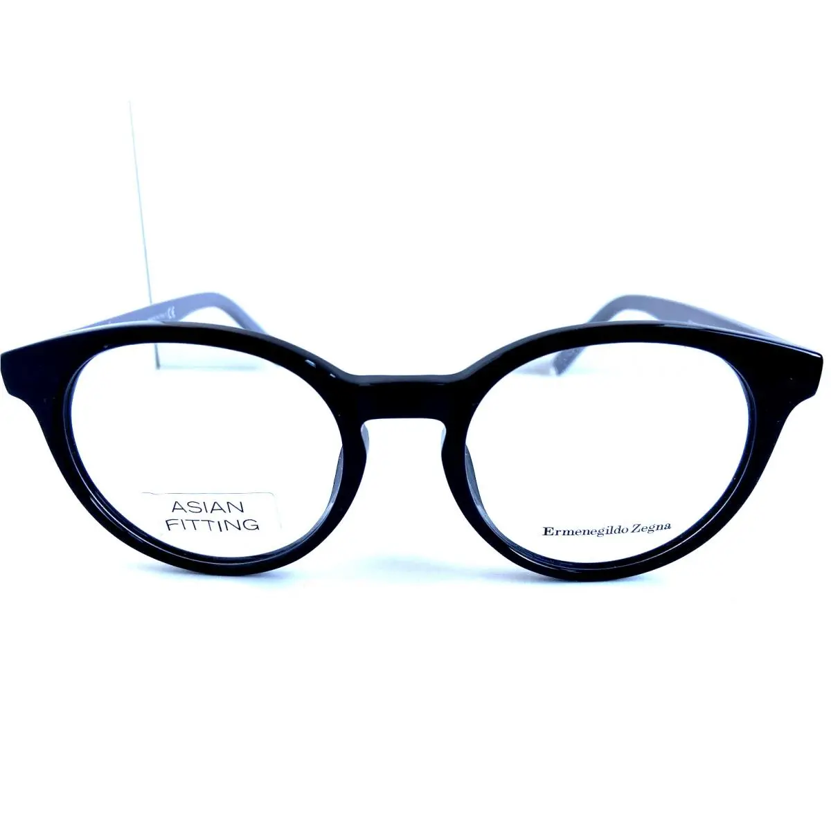EZ 5024 005 Asian Fitting Black Round Men`s Eyeglasses Frame by Ermenegildo Zegna