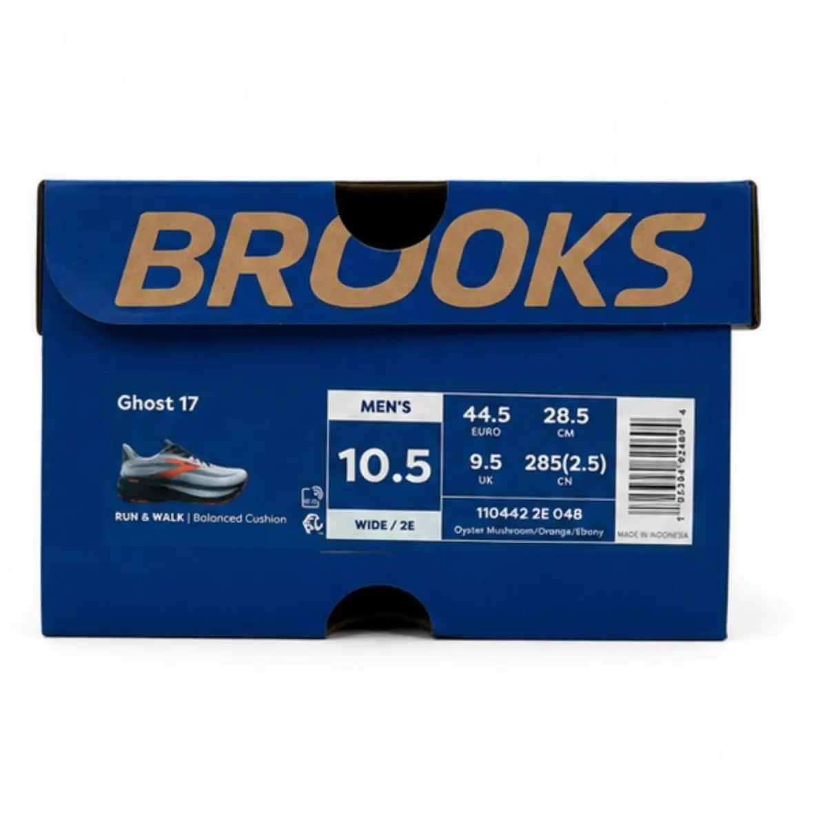 Brooks shoes - Ghost 17 - Ghost - 1104422E048105 - Oyster Mushroom/Orange/Ebony 13