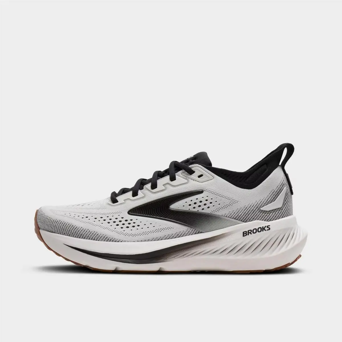Men`s Brooks Glycerin 23 Running Shoes White/black/gum 1104761D 187