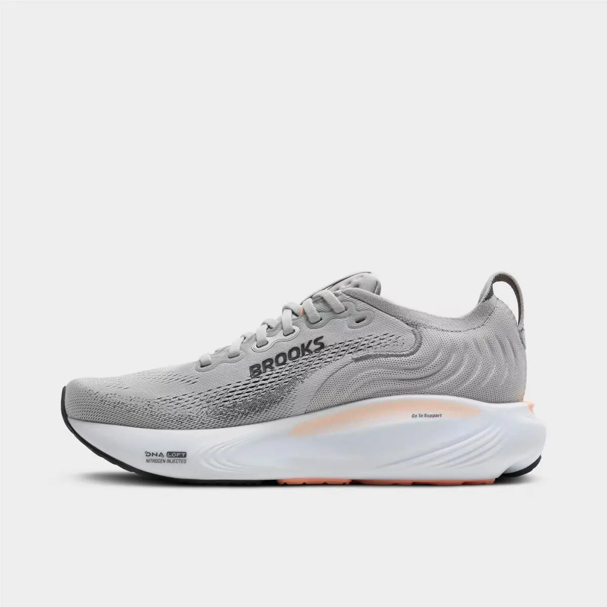 Brooks shoes - 1204432E 032 - Grey/Blackened Pearl/Coral 4