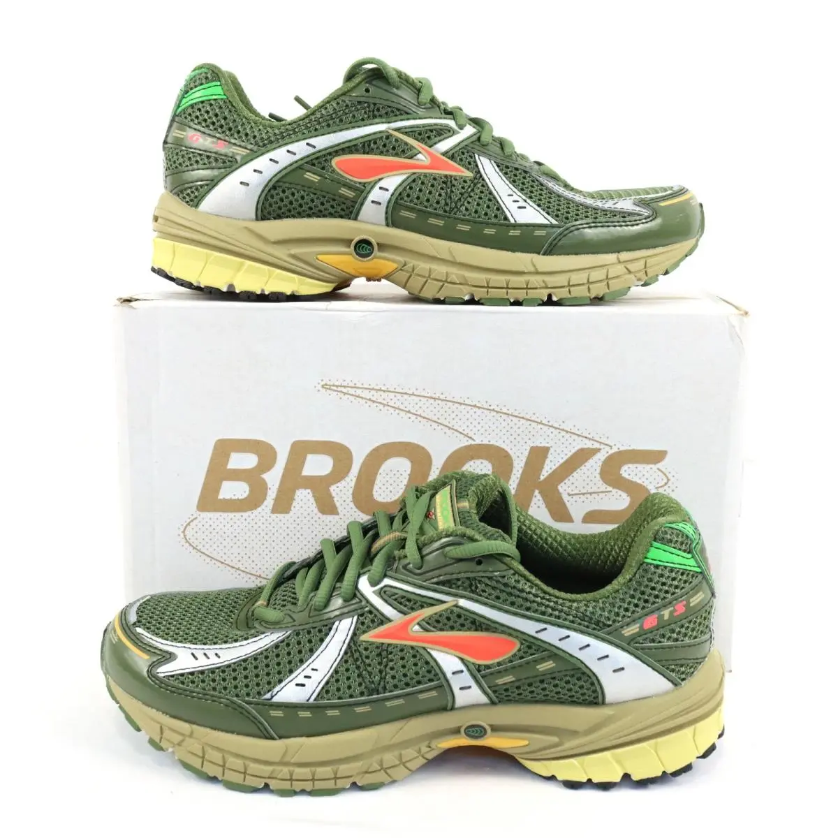 Brooks Adrenaline Gts 10 All Day Sneakers In Green Men`s Size 8 100058 1D 372
