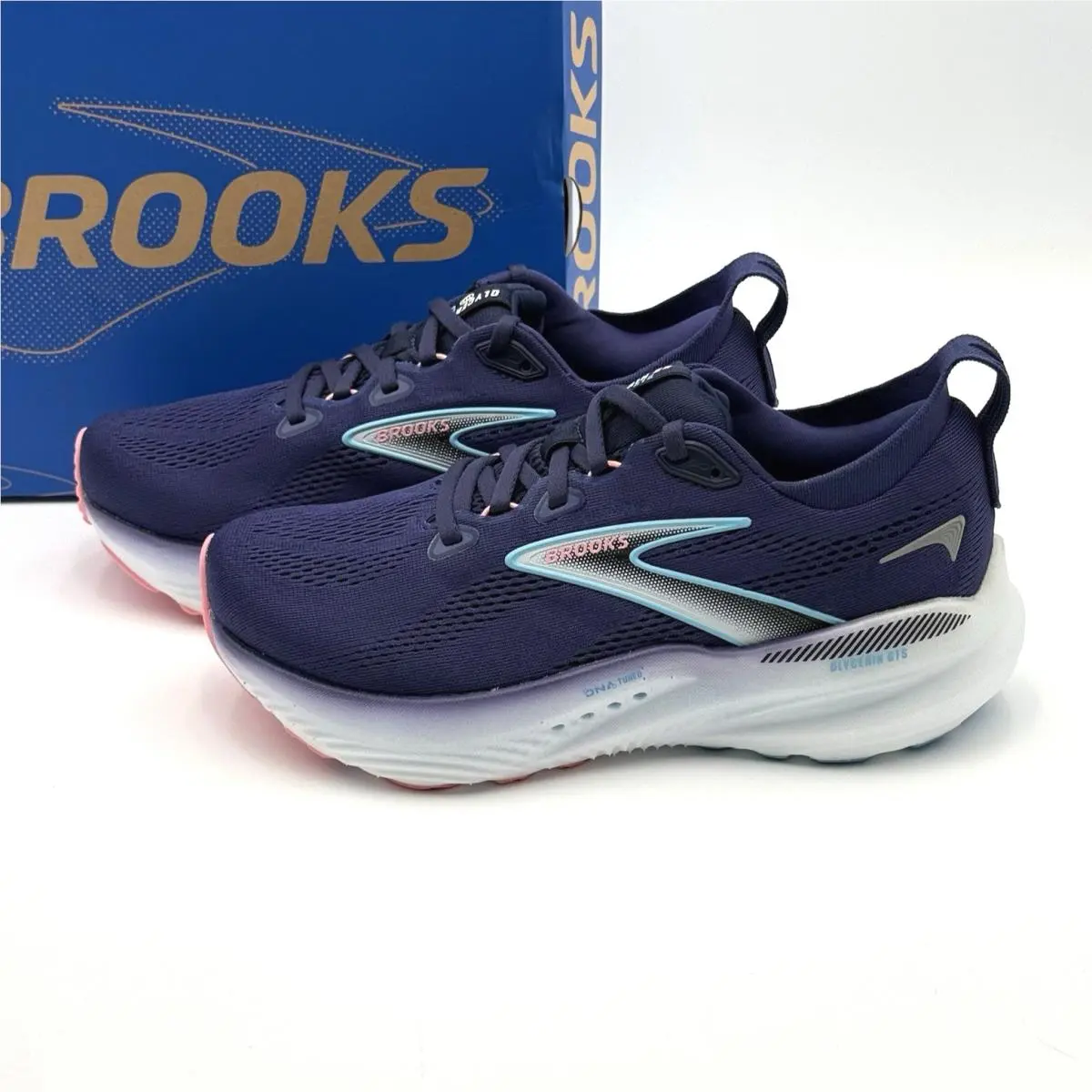 Women`s Size 8 Xwide 2E Brooks Glycerin Gts 22 Running Shoes Blue Ribbon