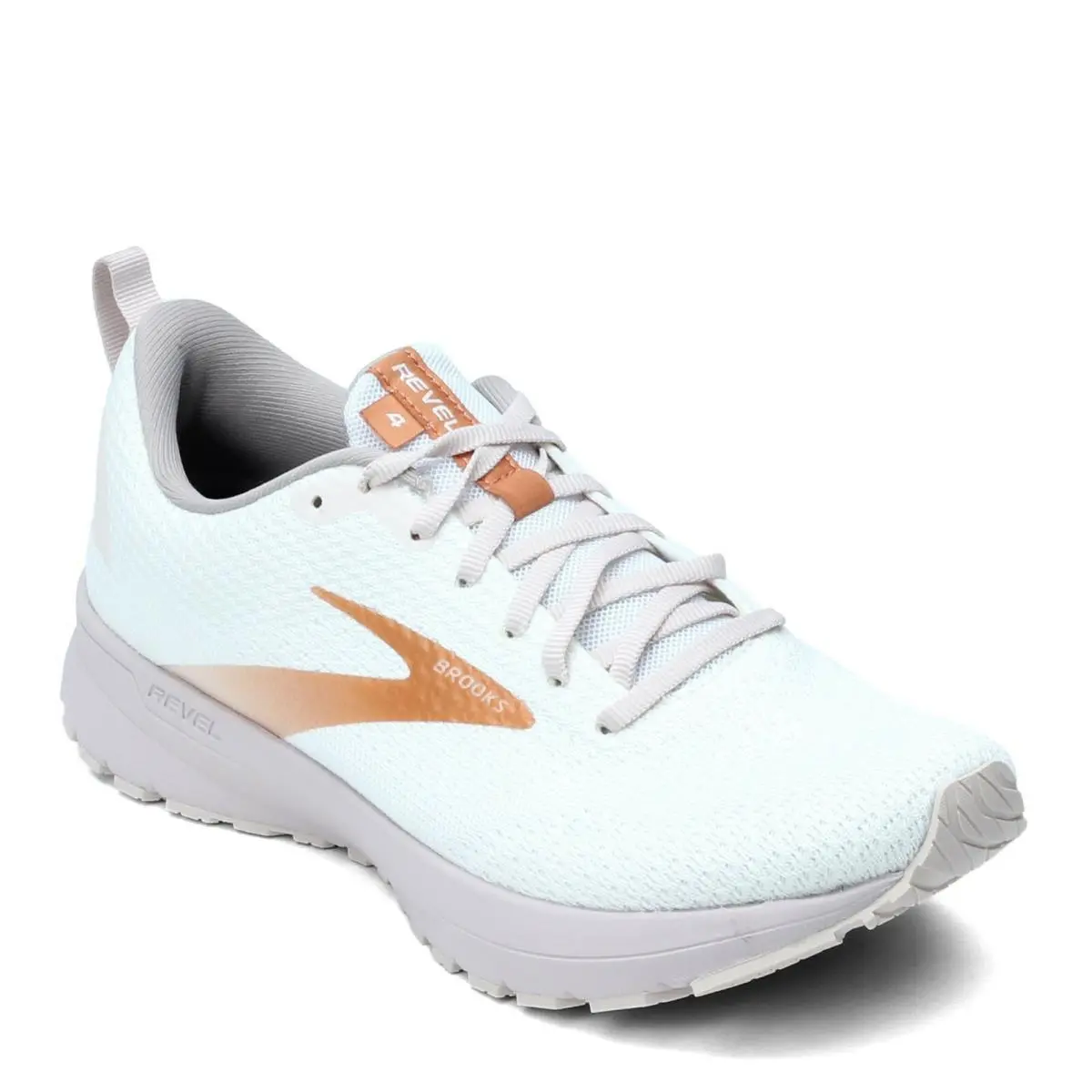 Brooks Womens Revel 4 White/hushed Violet/copper Running Shoes Size 11 US
