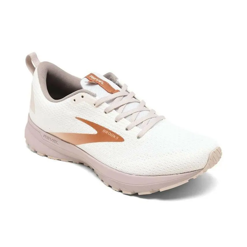 Brooks shoes - Revel 4 - Revel - 2160206 - White/Hushed Violet/Copper (UPC: 190340753169) 0