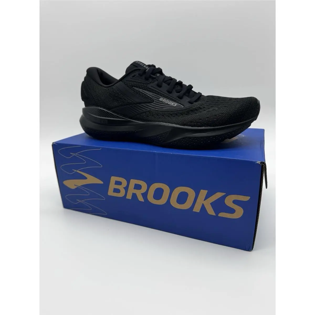 Brooks Adrenaline Gts 24 110437-2E-090 Men`s 8.5 2E Black Running Shoes ZOGG3025