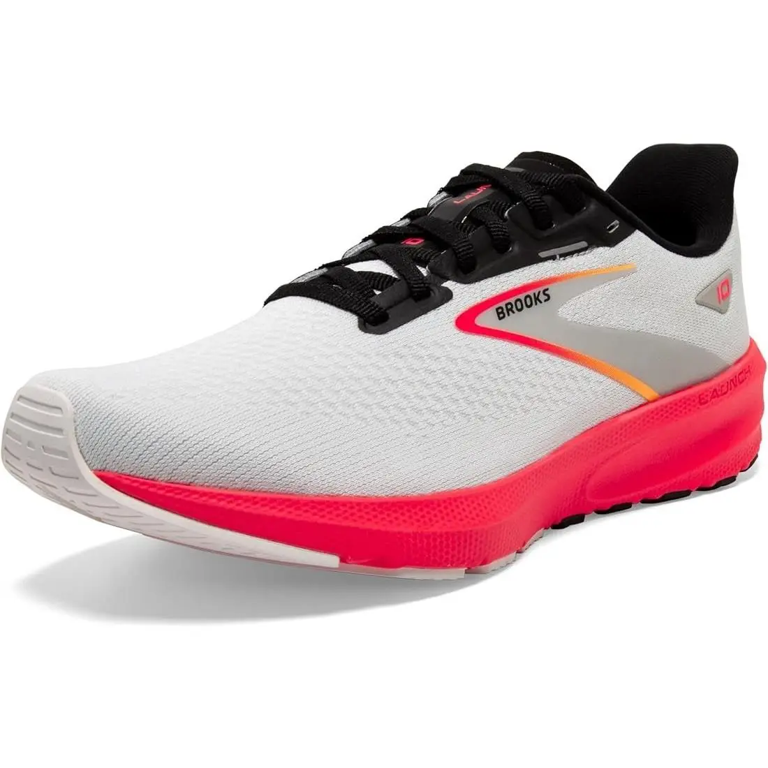 Brooks Men’s Launch 10 Neutral Running Shoe - Blue/black/fiery Coral - 9.5 M