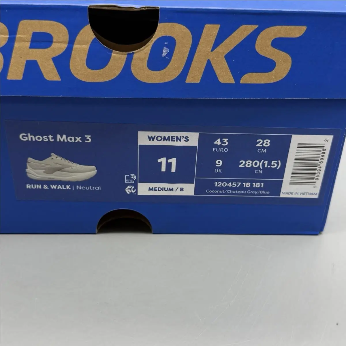 Brooks shoes - Brooks Ghost Max - Ghost Max - 1204571B181 - Multicolor (UPC: 0195394698862) 12