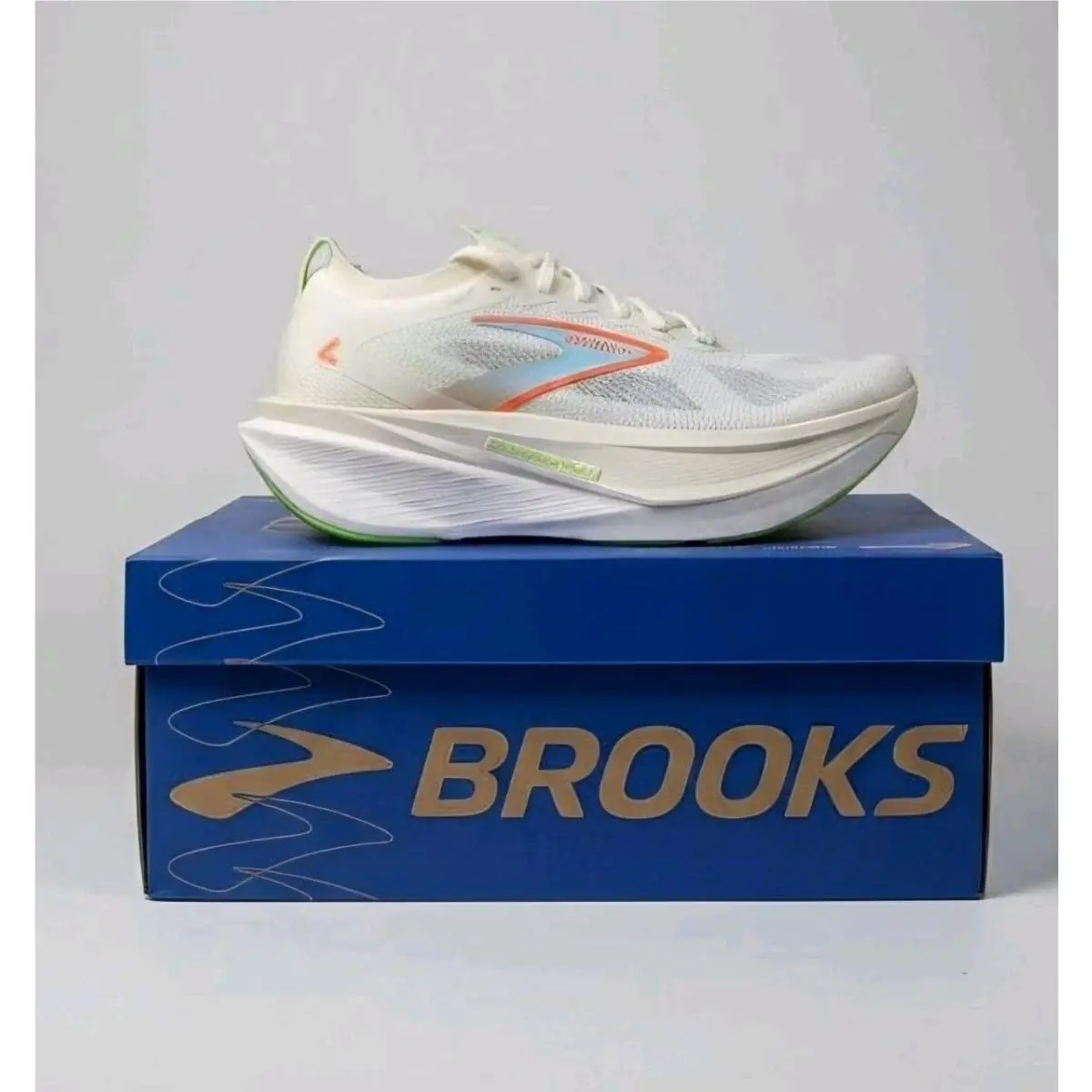 Brooks shoes - Brooks Hyperion Max 3 - Hyperion Max - 120455-1B-182 - Coconut/Green Gecko/Pink Clay 0