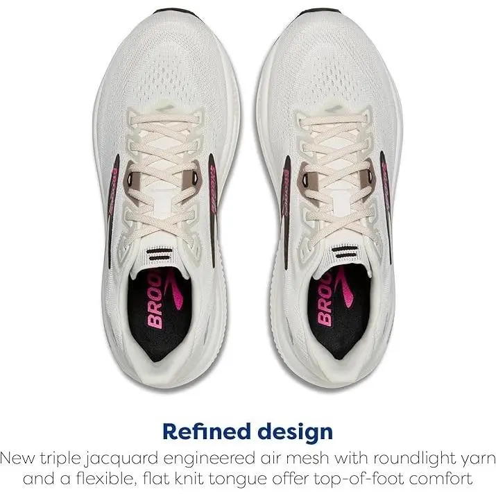 Brooks shoes - Coconut/Coffee/Fuchsia 2