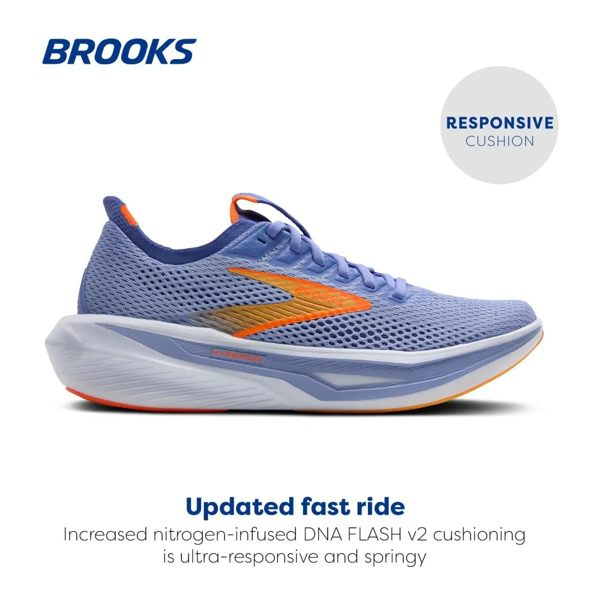 Brooks shoes - HYPERION3 - Hyperion - Blue Heron/Orange/White (UPC: 195394681710) 0
