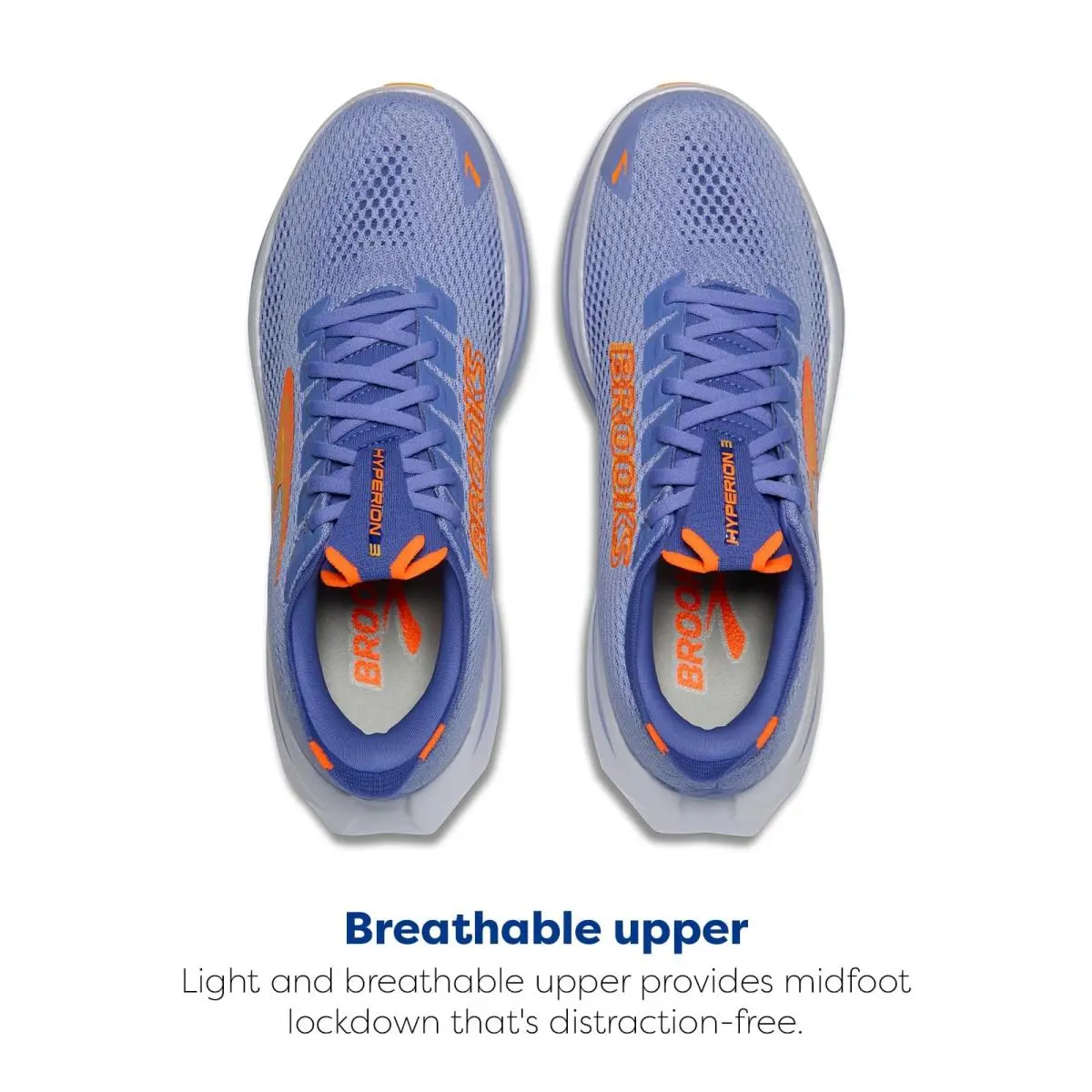 Brooks shoes - HYPERION3 - Hyperion - Blue Heron/Orange/White (UPC: 195394681710) 2