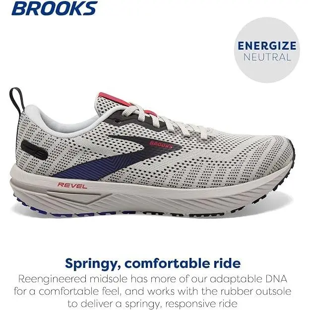 Brooks shoes - Revel - Revel - Dawn Blue/Cayenne/Nine Iron (UPC: 195394325744) 0