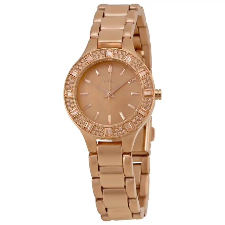 Dkny Chambers Rose Dial Rose Gold-tone Ladies Watch NY8486 by DKNY