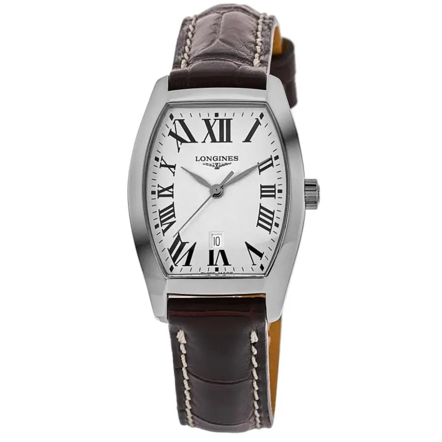Longines Evidenza Quartz Silver Dial Leather Women`s Watch L2.155.4.71.5