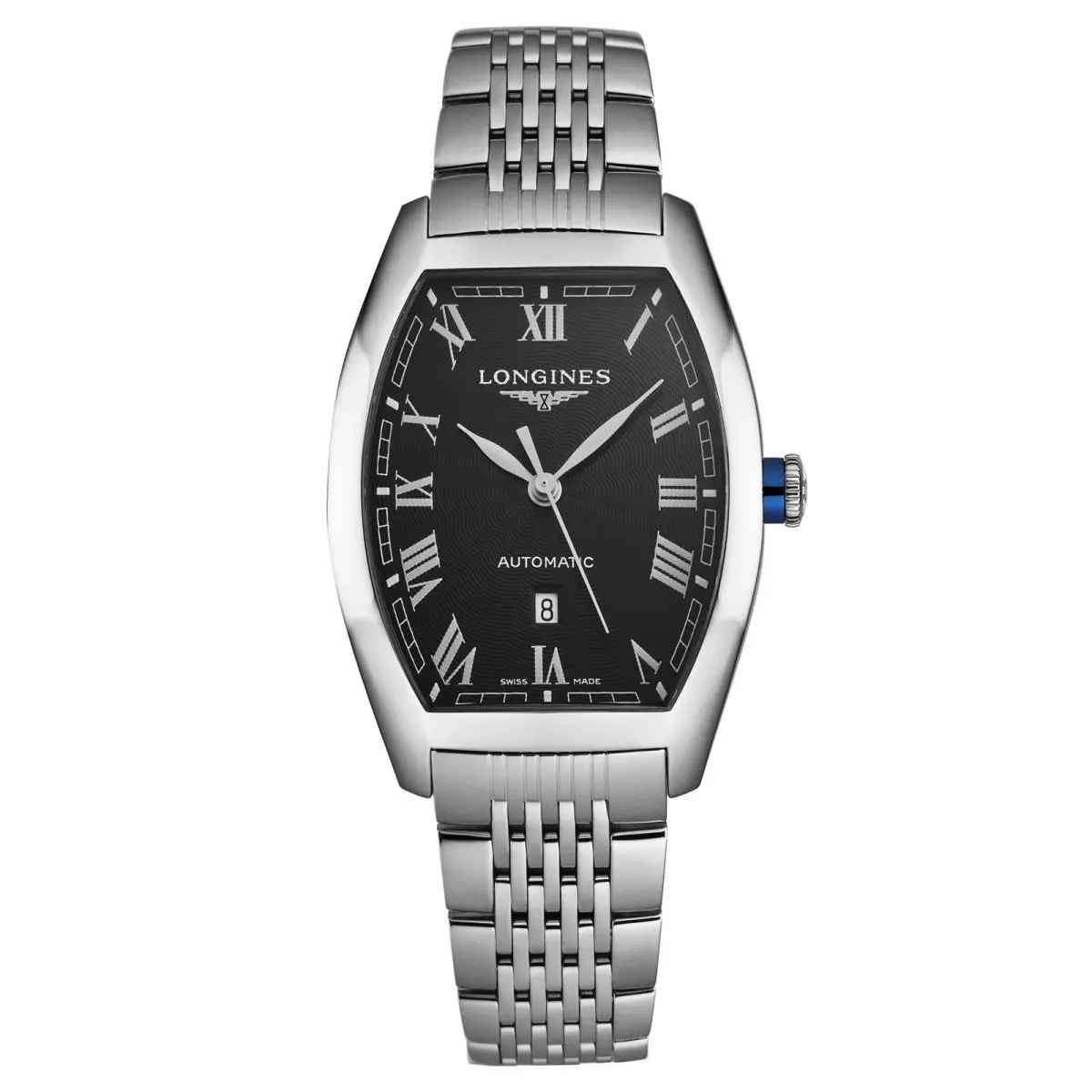 Longines Evidenza Black Dial Steel Bracelet Automatic Watch L2.342.4.51.6